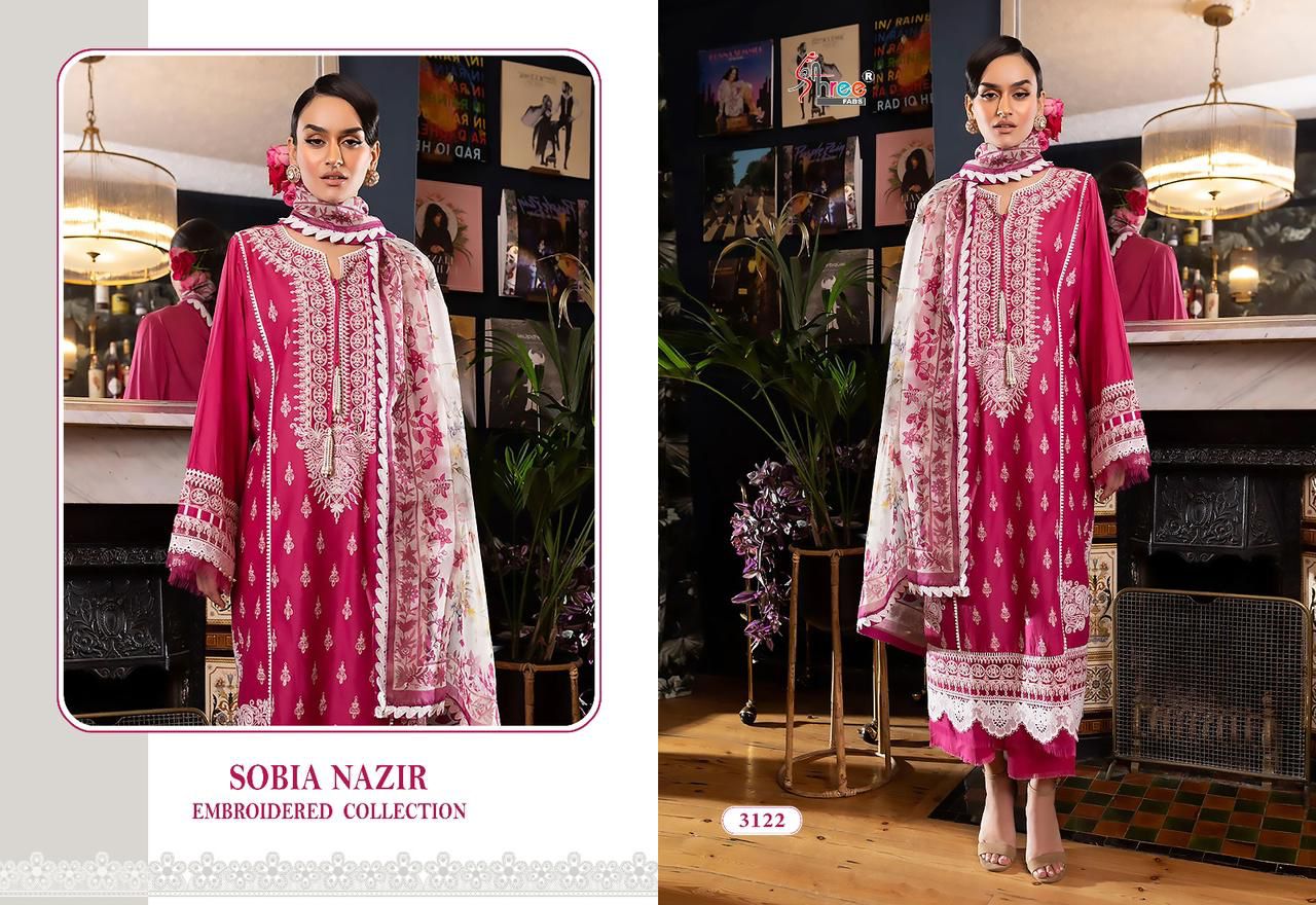 Sobia Nazir By Shree Cotton Pakistani Suits Catalog
